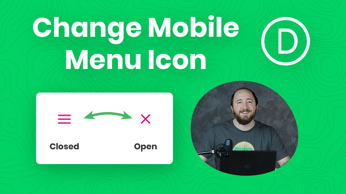How To Change The Divi Mobile Menu Hamburger Icon To An X When Open YouTube Video Tutorial by Pee Aye Creative