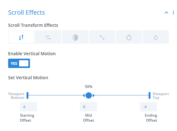 how to use the Divi scroll effects