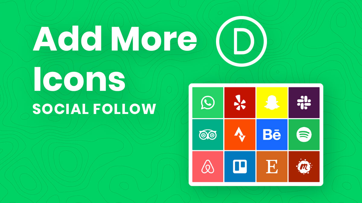 How To Add More Icons To The Divi Social Follow Module Tutorial by Pee Aye Creative