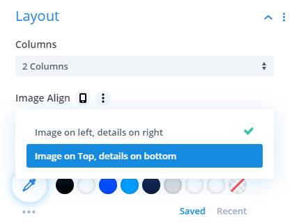 new layout options in the Divi Events Calendar module