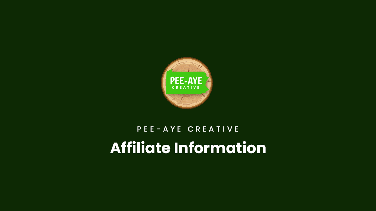 Affiliate Signup and Login Information by Pee Aye Creative