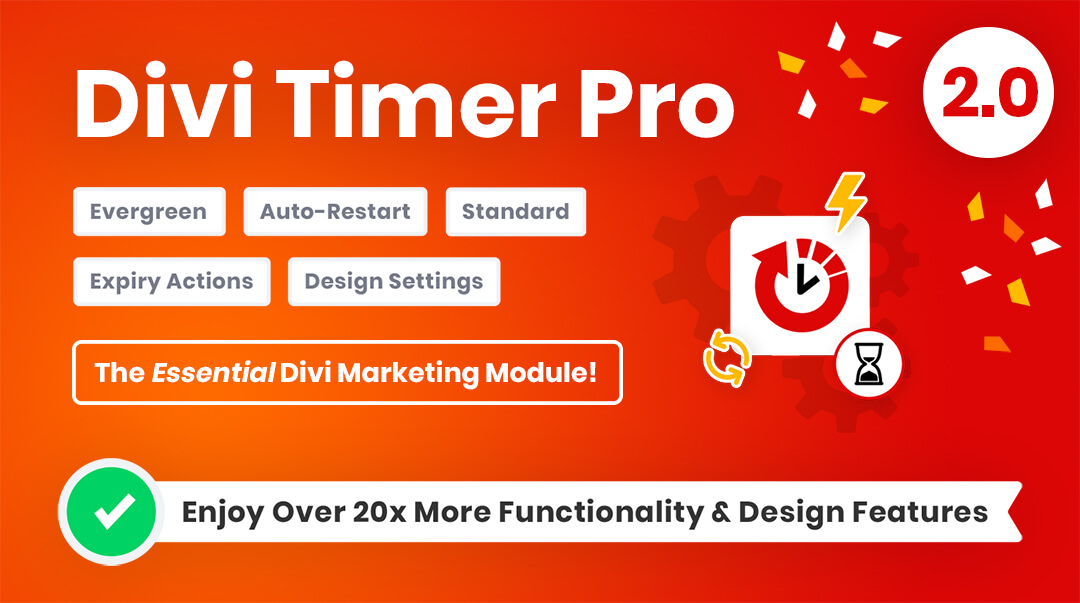 Divi Timer Pro Countdown Module by Pee Aye Creative