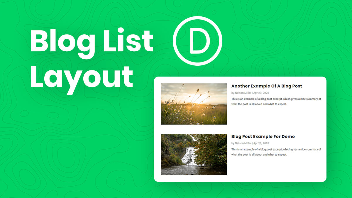 How To Change The Divi Blog Module Into A List Layout