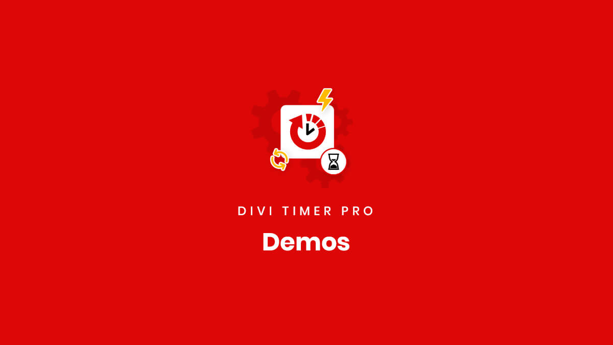 Demos of the Divi Timer Pro Plugin by Pee Aye Creative