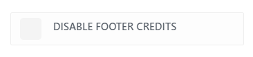 how to disable the Divi footer credits