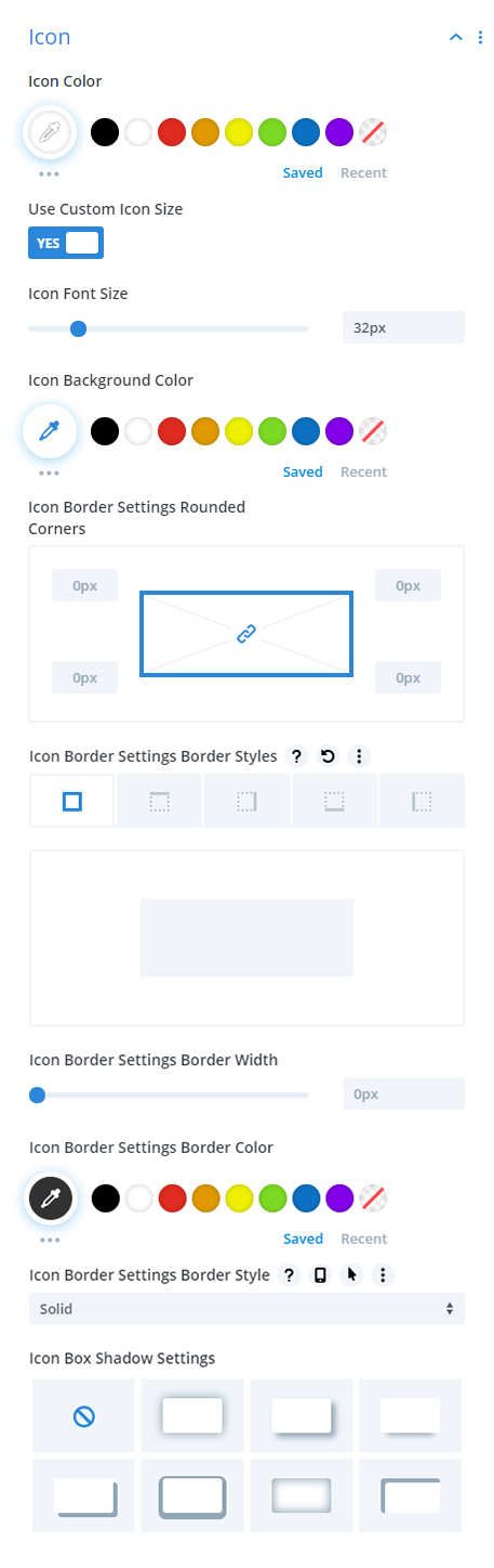 Divi Social Sharing Buttons module Icon Design Settings 1