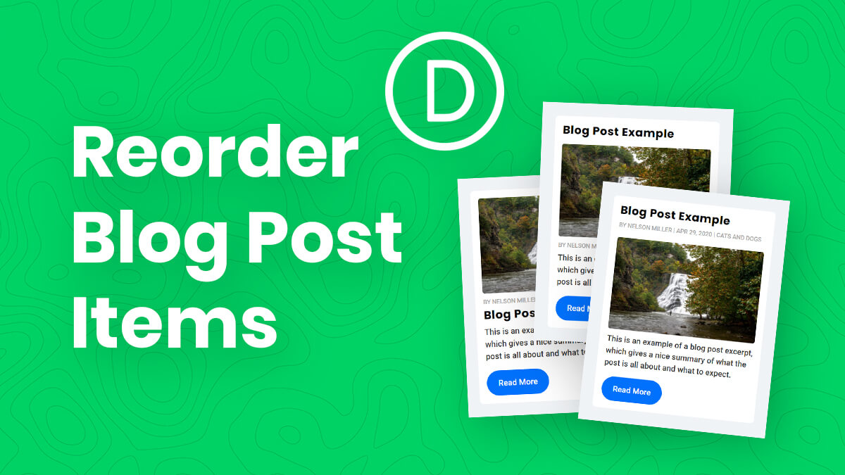 How To Reorder The Divi Blog Image Title Meta Excerpt and Button Tutorial by Pee Aye Creative