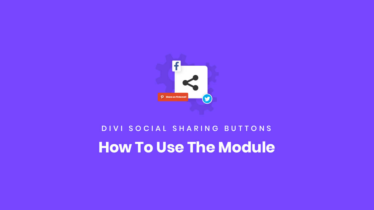 How To Use The Divi Social Sharing Buttons Module Plugin by Pee Aye Creative