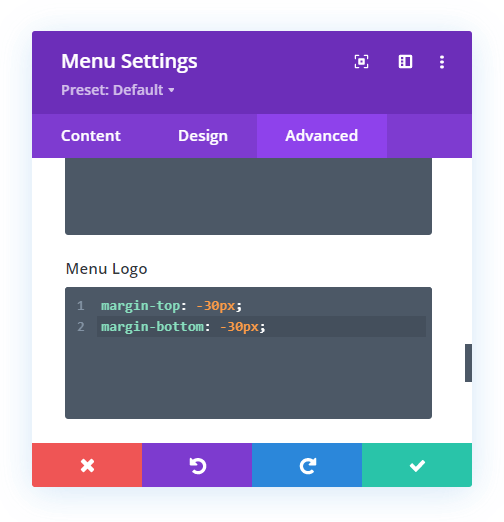 make the Divi logo overlap the menu module with CSS