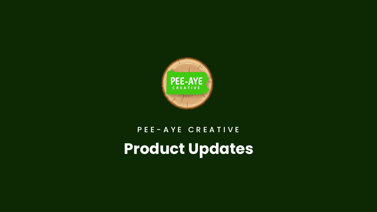 Product Updates Documenation Pee Aye Creative