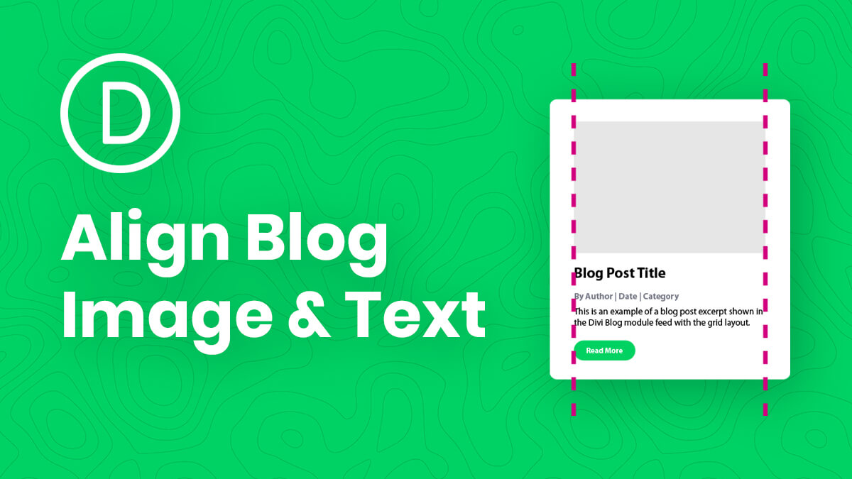 How To Align The Divi Blog Module Image With The Title And Details