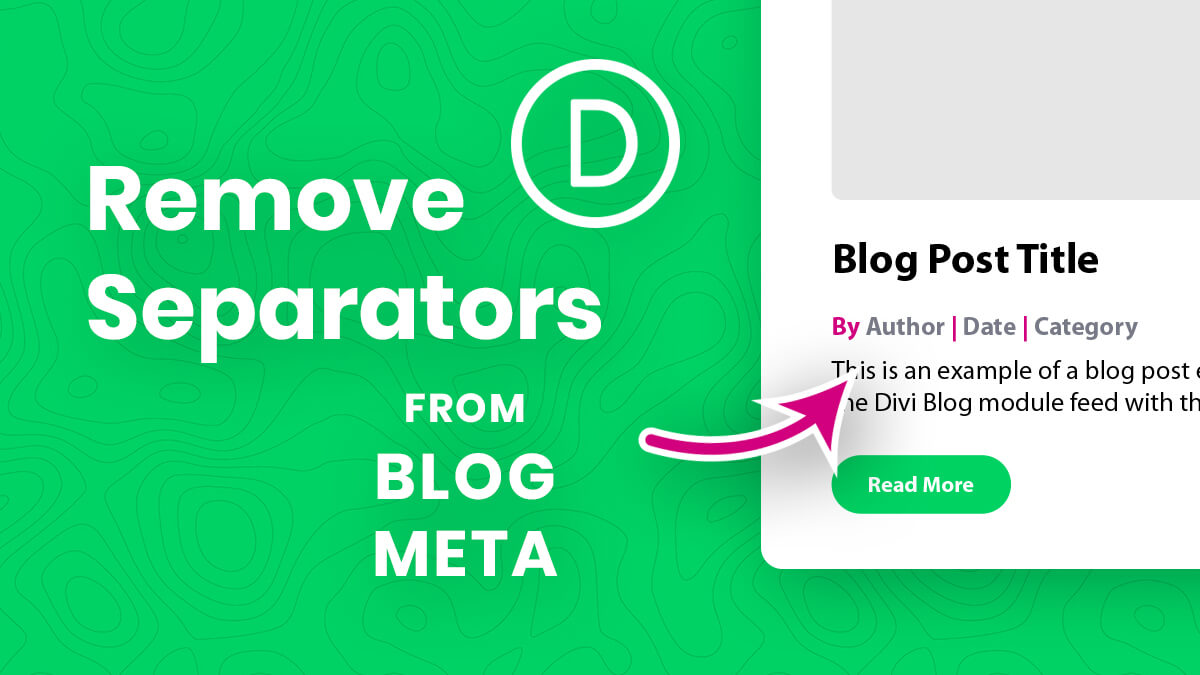 How To Remove The Divi Blog Module Meta Separators