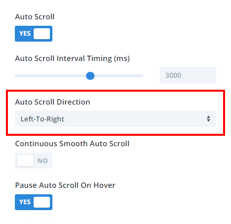 Auto Scroll Direction in the Divi Carousel Maker