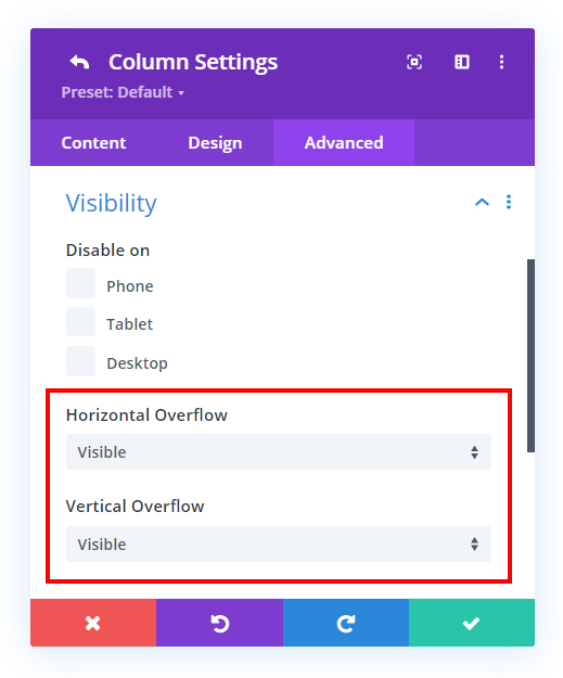 change the column visibility to overflow visibile