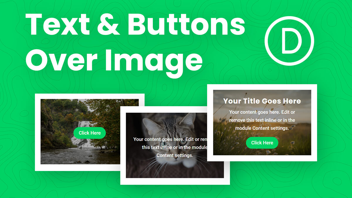 How To Place A Button And Or Text Over An Image In Divi Tutorial by Pee Aye Creative