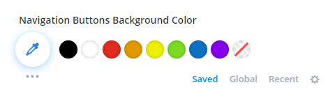 Divi Carousel Maker Navigation Buttons Background Color setting