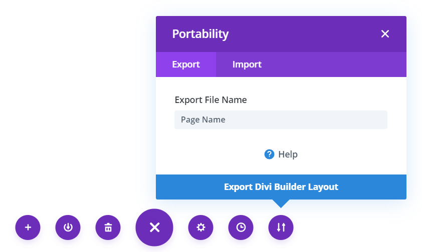 Export Divi Page Layout as a Backup