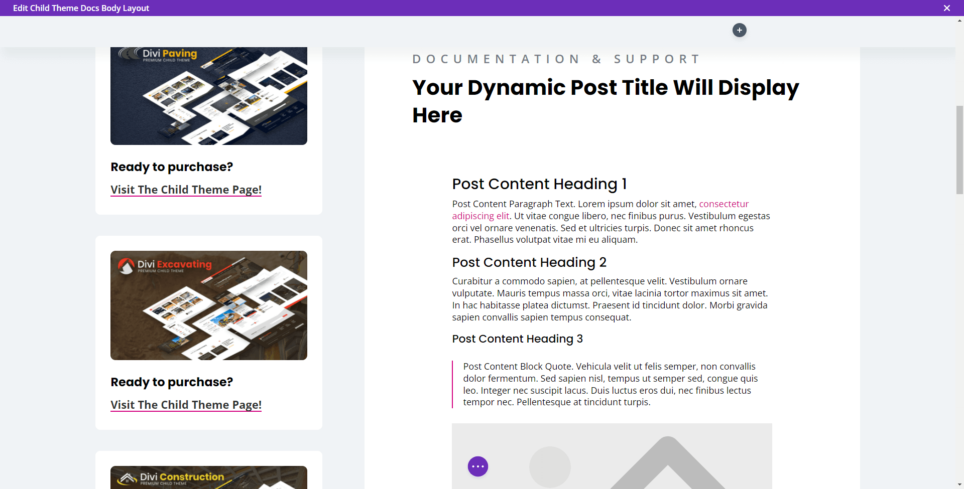 Divi Conditions Feature use case 1 on Pee Aye Creative website