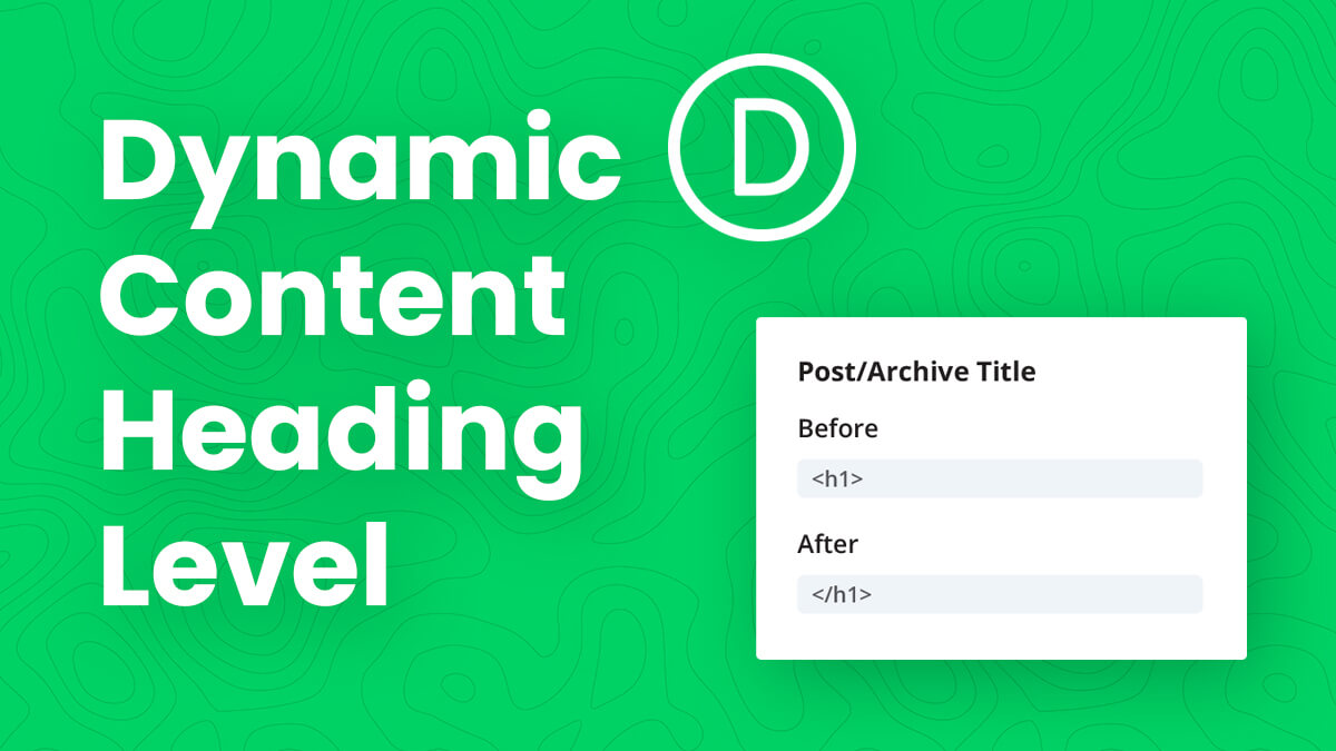 How To Change The Divi Post/Archive Title To An H1 Heading