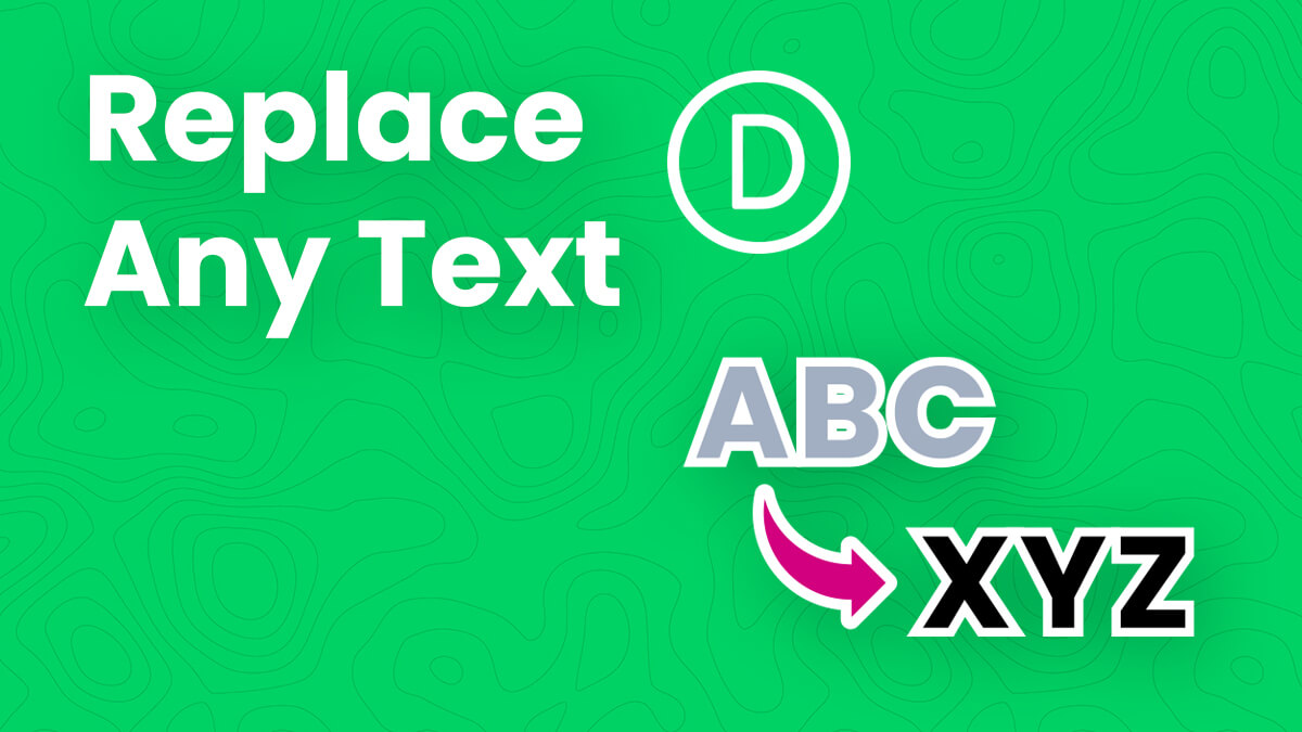 How To Replace Any Text On A Divi Website
