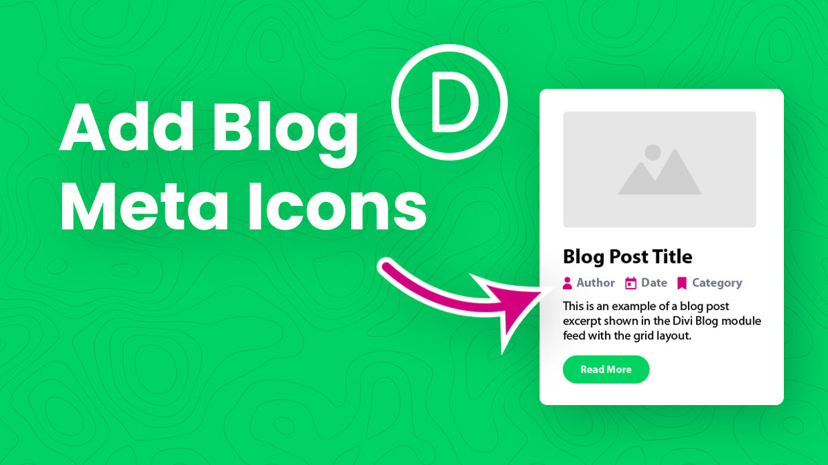 How To Show Icons Beside The Category, Date, And Author Meta Text In The Divi Blog Module