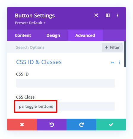 add link to buttons that open toggle modules