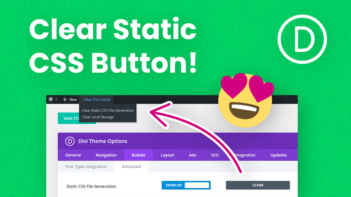 How To Add A Clear Divi Static CSS Cache Local Storage Button To The WordPress Admin Bar Tutorial by Pee Aye Creative