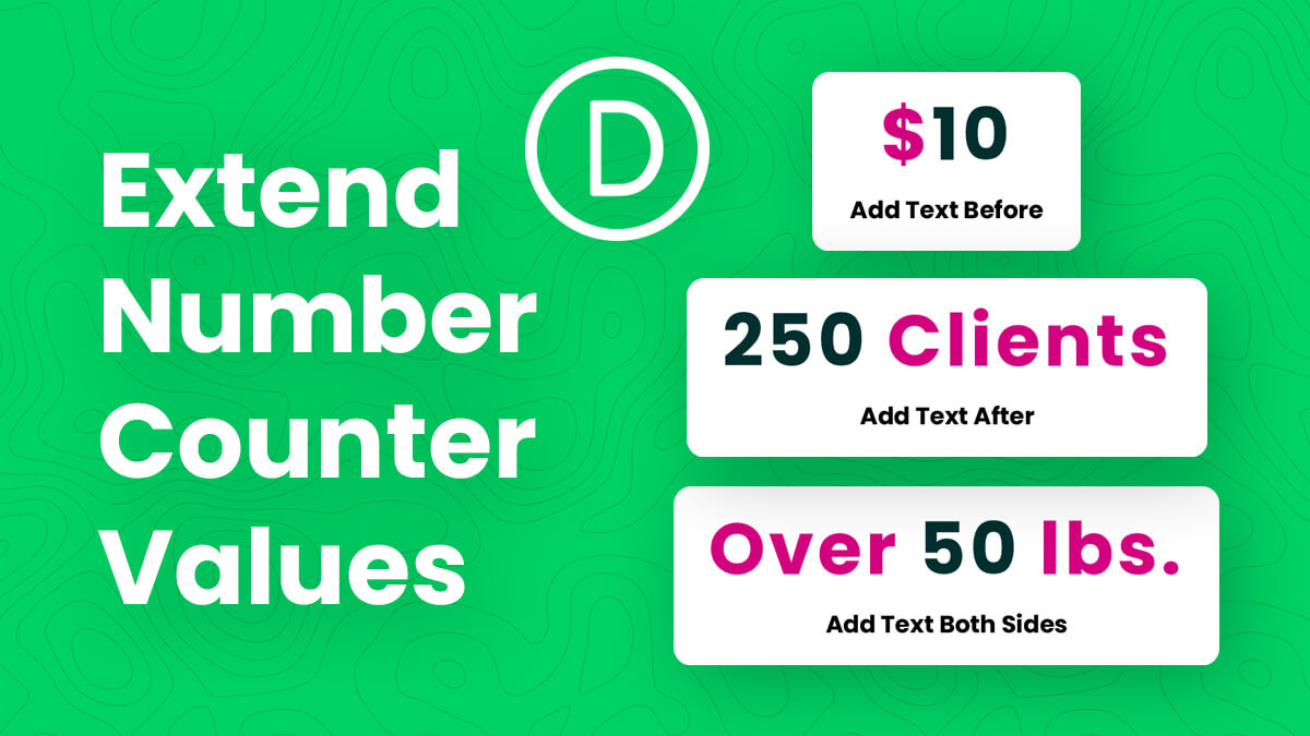 How To Add Text Or Symbols Before And After The Divi Number Counter
