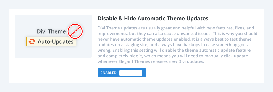 how to disable automatic theme updates with the Divi Assistant plugin