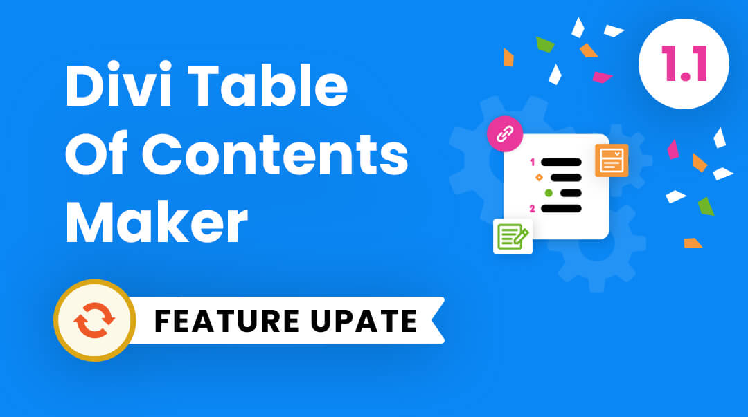 Divi Table Of Contents Maker Plugin Feature Update 1.1