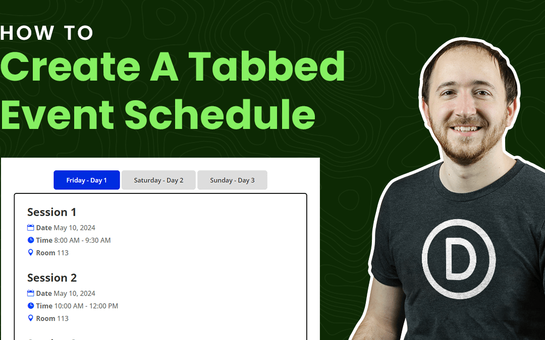 How To Create A Tabbed Conference Event Daily Schedule In Divi