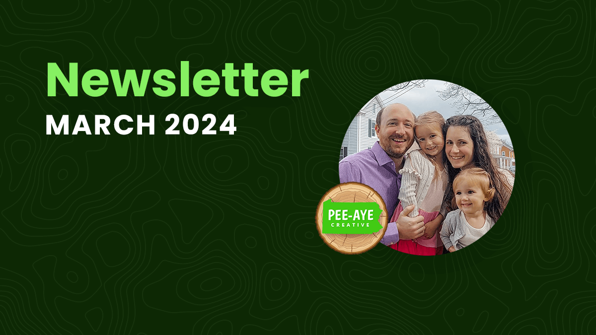 March 2024 newsletter with happy family photo.